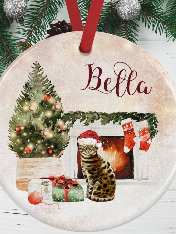 Bengal Cat Christmas Decoration for wholesale by WagATudeTags