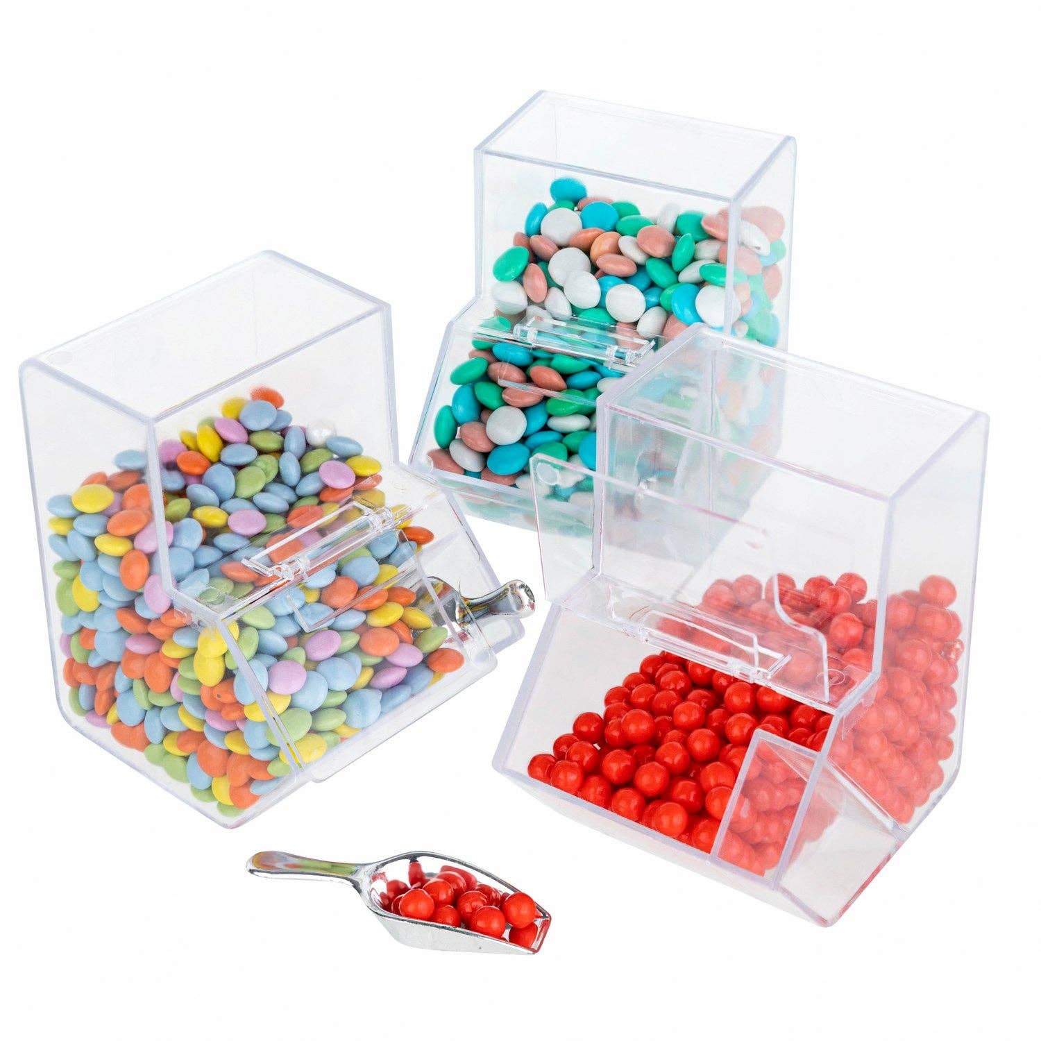 Hammont - Wholesale Party Favor - Candy Box Shaped Acrylic Candy Boxes 6 Pack 3.72"X3.25"X2.751