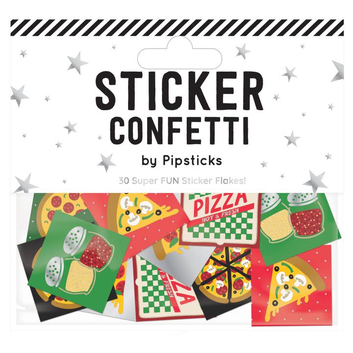 Pizza Perfection Sticker Confetti for wholesale by Pipsticks