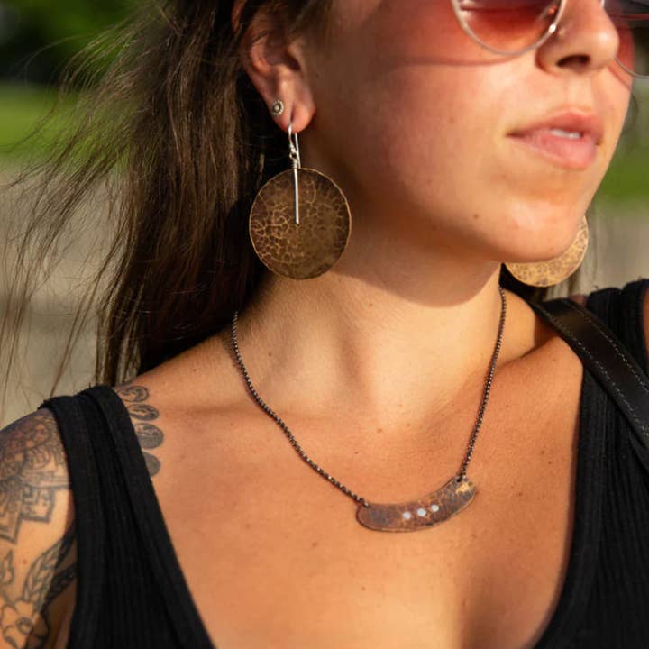 Jennifer Kahn Jewelry - Wholesale Dangle Earrings - Brass Disc Earrings5