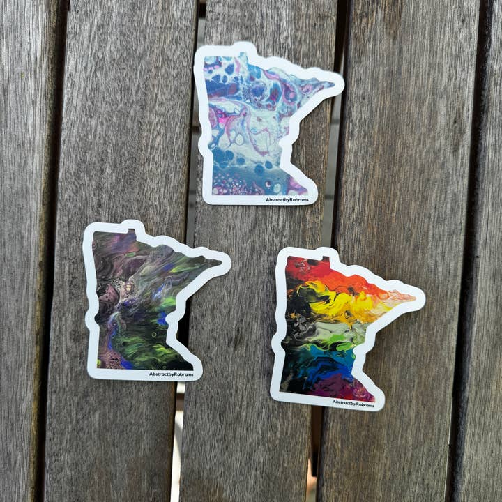 AbstractbyRabrams - Wholesale Sticker - LGBTQ Minnesota State Sticker - Trans Pride Progress Pride8
