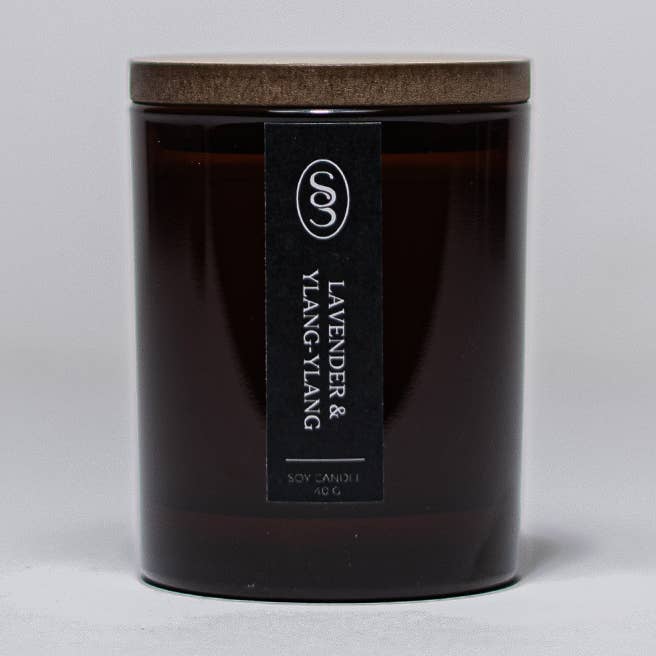 Lavender & Ylang-Ylang Natural Candle - Relieving for wholesale by Snug Scent LTD