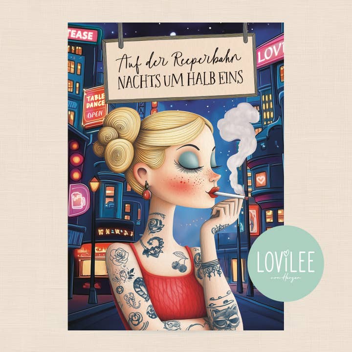 Kiez Göre | Cartolina di Amburgo | N. HH-Ritratto-04 per la vendita all'ingrosso da parte di LOViLEE