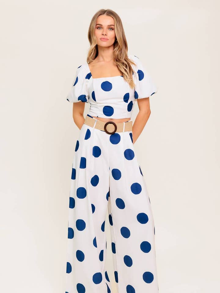 A printed top and pant set - IT13596-SET for wholesale by FLYING TOMATO