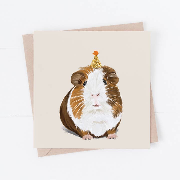 Grußkarte mit Meerschweinchen-Motiv für den Großhandel von Richarts Designs