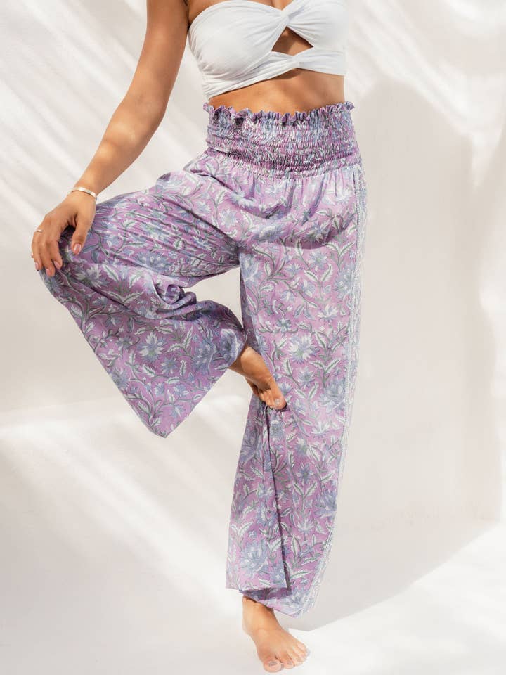 The Amara Pant-Lavender Drift for wholesale by Guava Lane