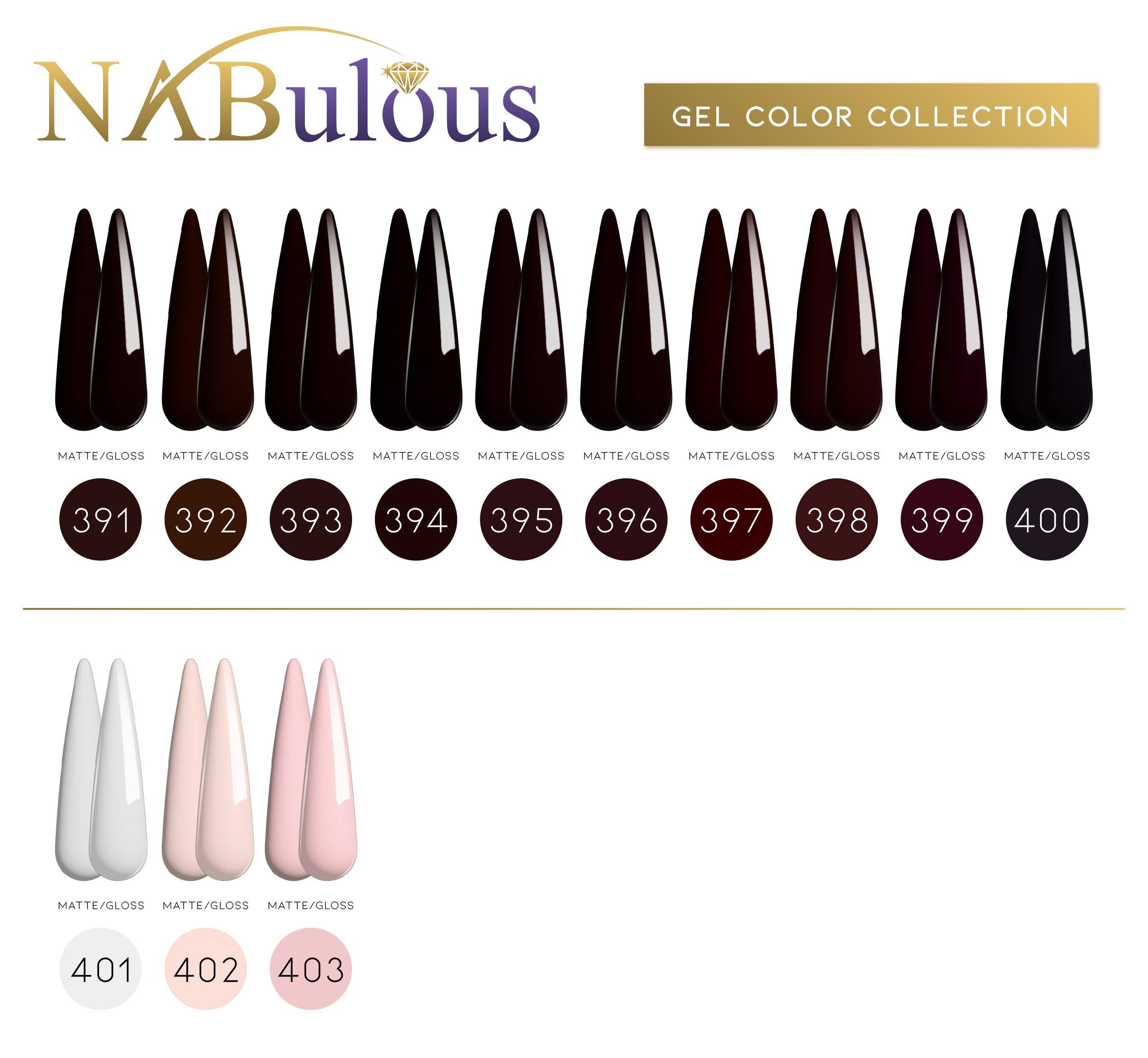 NABulous – wholesale Nagellack – Gellackfärger 361-403 | NaBulous2