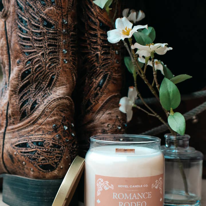 Romance Rodeo for wholesale by Novel Candle Co