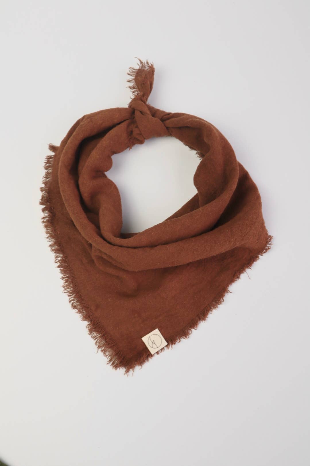 Eco Raw Studio – wholesale Bandana – Women's – Terracotta Solid Naturally Dyed Bandana3