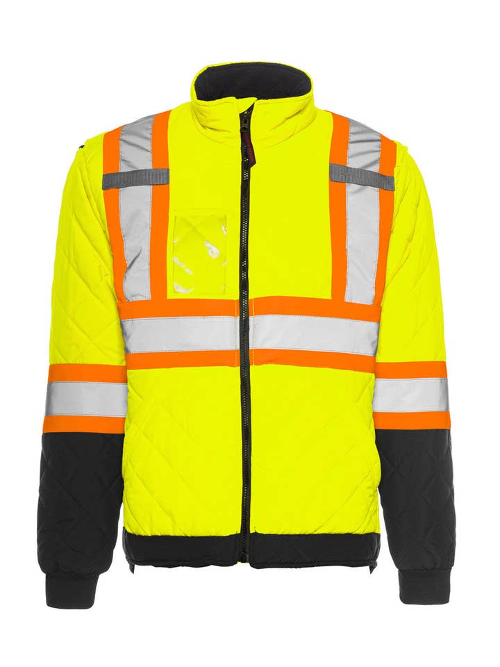 Ground Force Hi-Vis Quilted Freezer Jacket | Insulated for wholesale by Jamke & Co Inc