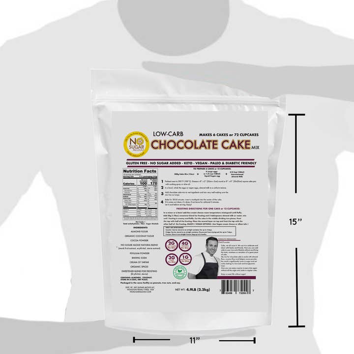 No Sugar Aloud LLC - Wholesale Cake Mix - BULK - Low-Carb Chocolate Cake Mix