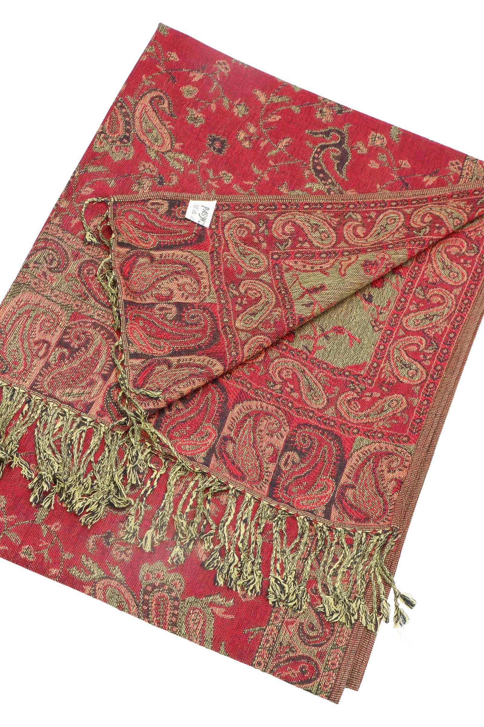 Sortiert Paisley-Blumen-Garten Pashmina-Schal mit Twist-Quasten für den Großhandel auf Faire15