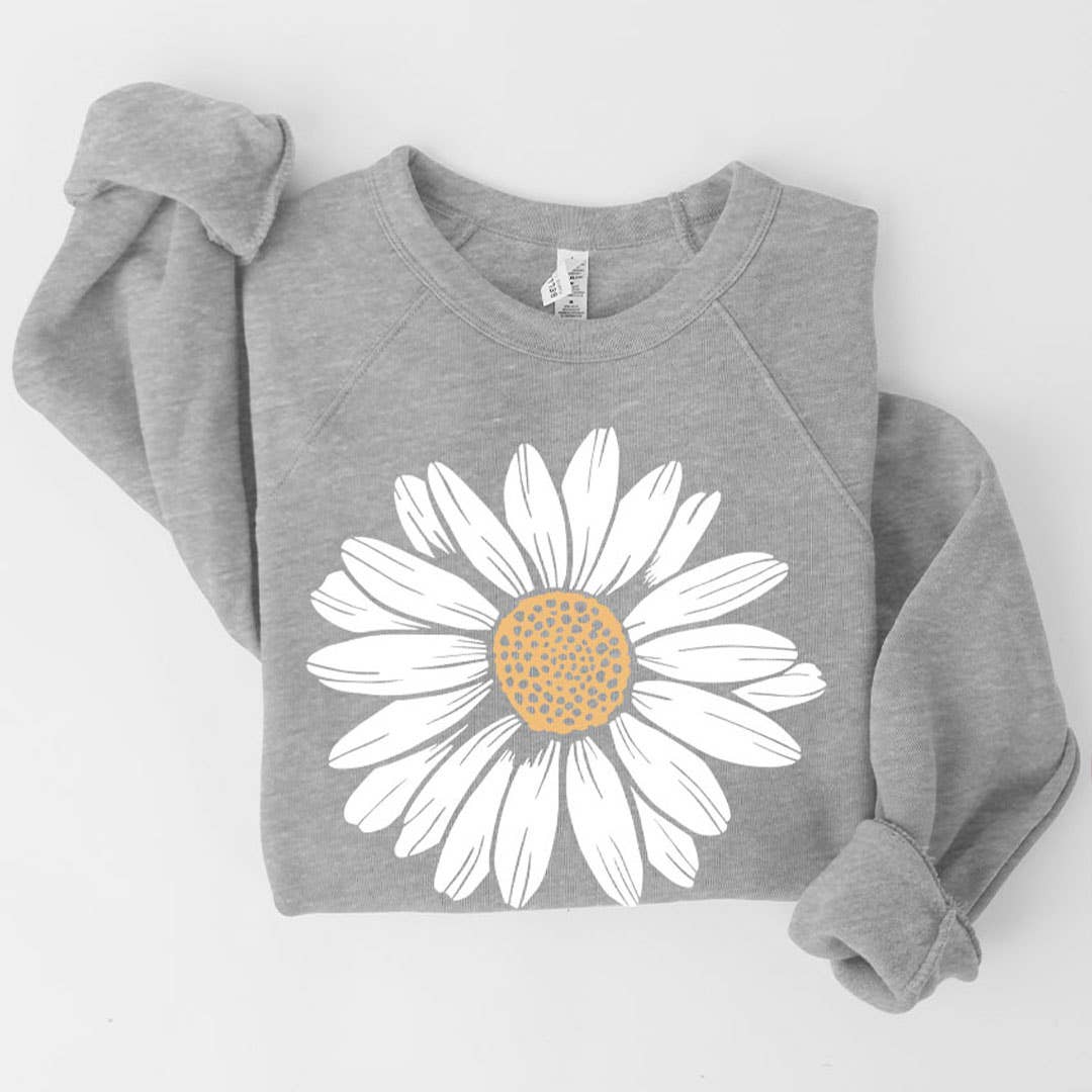 Kissed Apparel - Wholesale Graphic Sweatshirt - Women's - Daisy Flower Spring Floral Summer Blossom Bloom Sweatshirt0