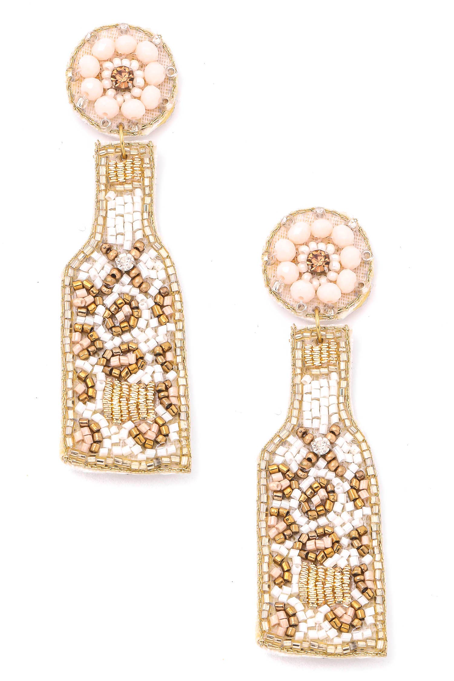 Anarchy Street – wholesale Hängande örhängen – Blomfrö Pärlade Flaskformade Droppeörhängen3