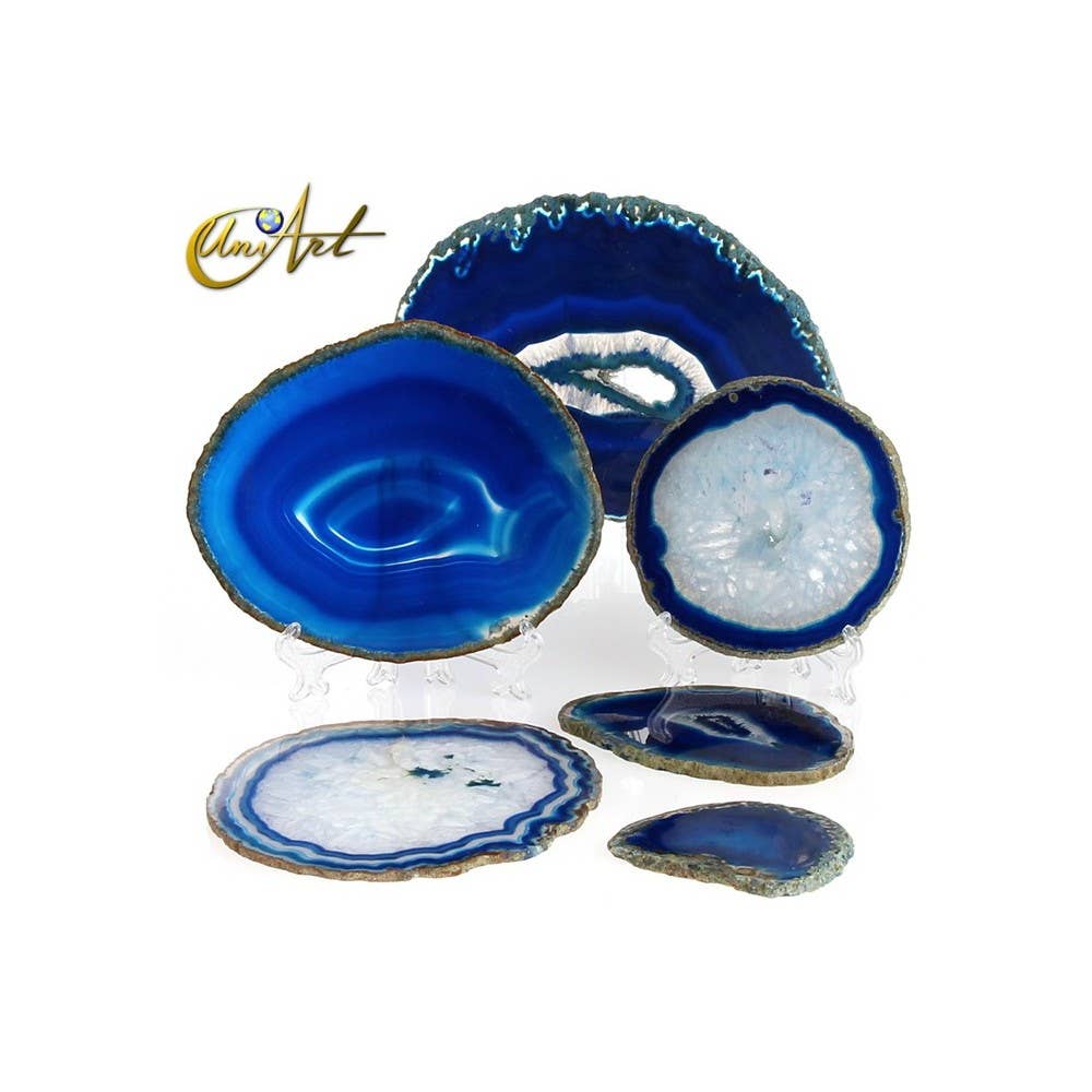UniArt - Wholesale Spiritual Stone/Crystal - Blue Agate Slice