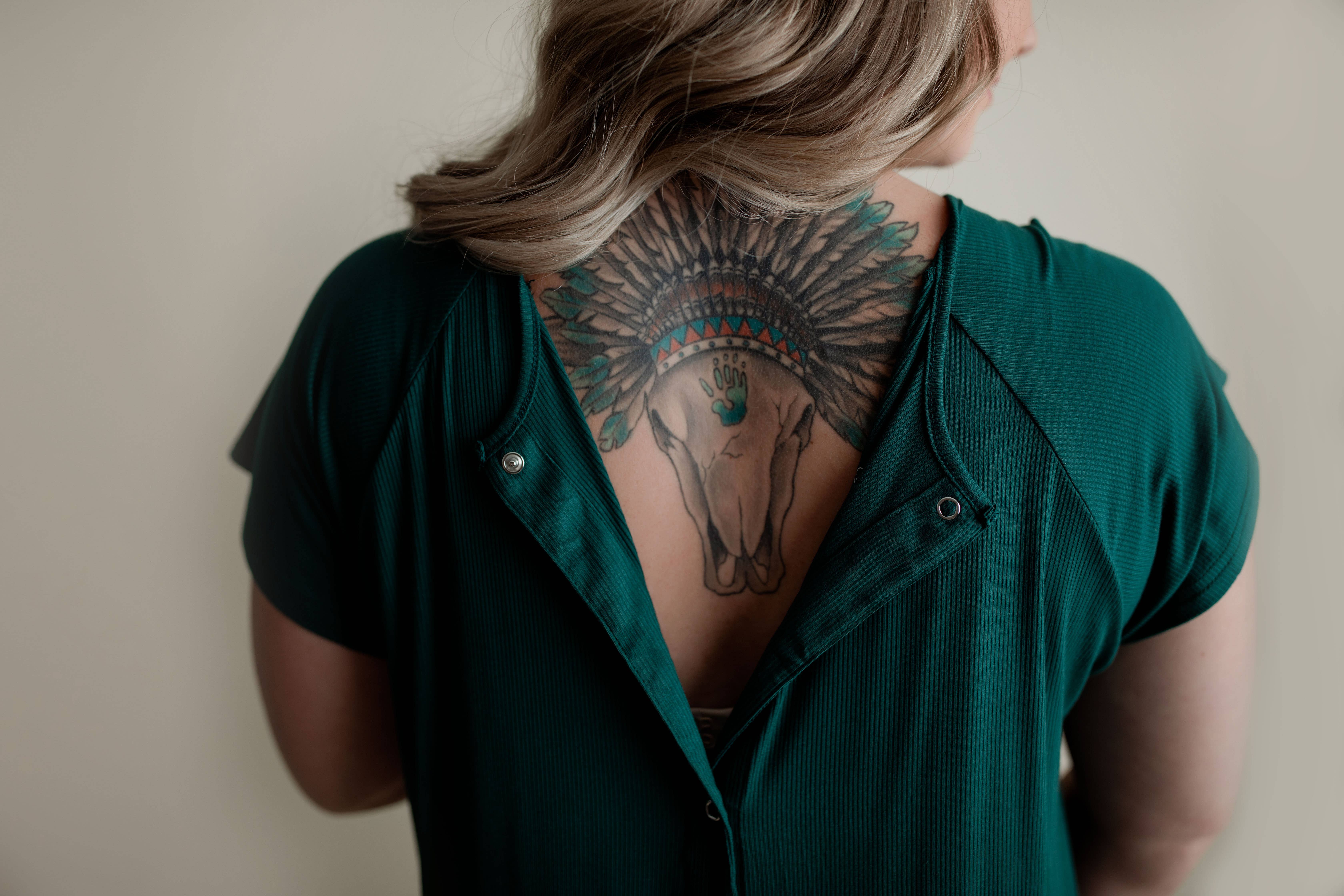 Three Little Tots - Wholesale Nursing Dress - Maternity - Forest Maternity Mommy Labor and Delivery/ Nursing Gown11