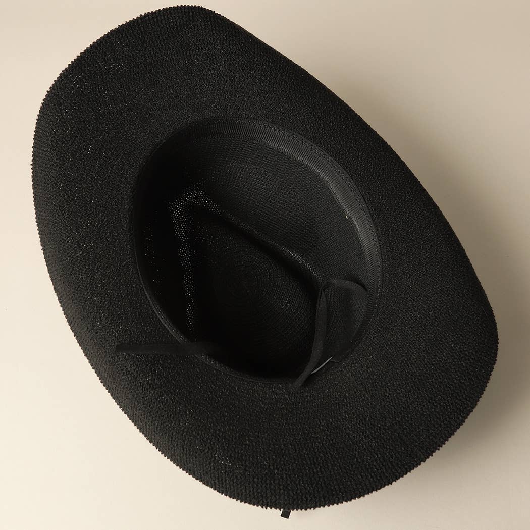 Fashion City – wholesale Cowboy Hat – Women’s – Solid Color Terry Cloth Cowboy Panama Adjustable Sun Hat
5