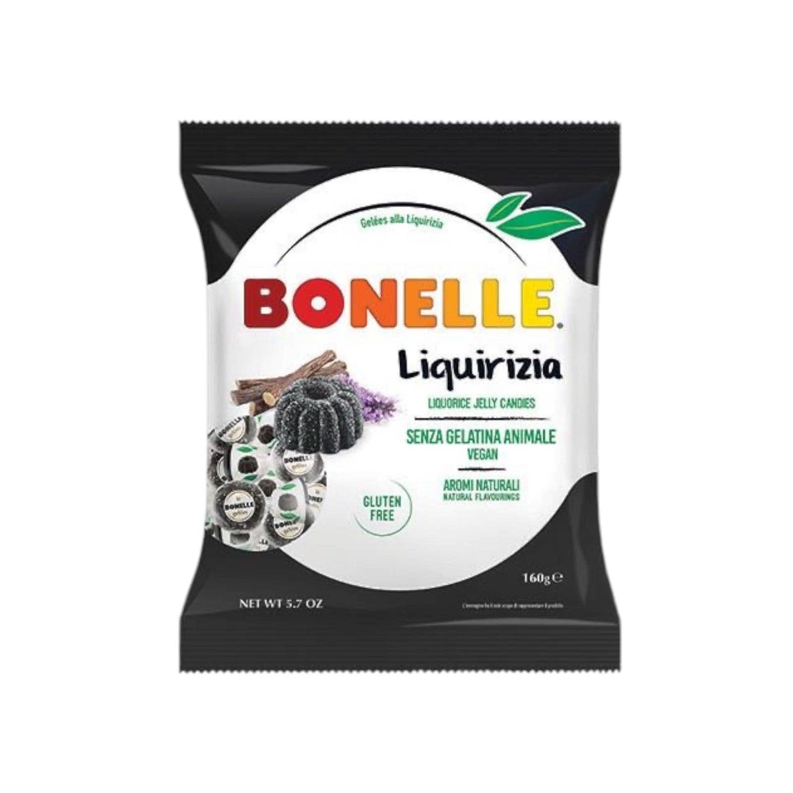 Made in eatalia – Großhandel Lakritze – Fida Bonelle Gele-Bonbons Lakritz Liquirizia 160 g0