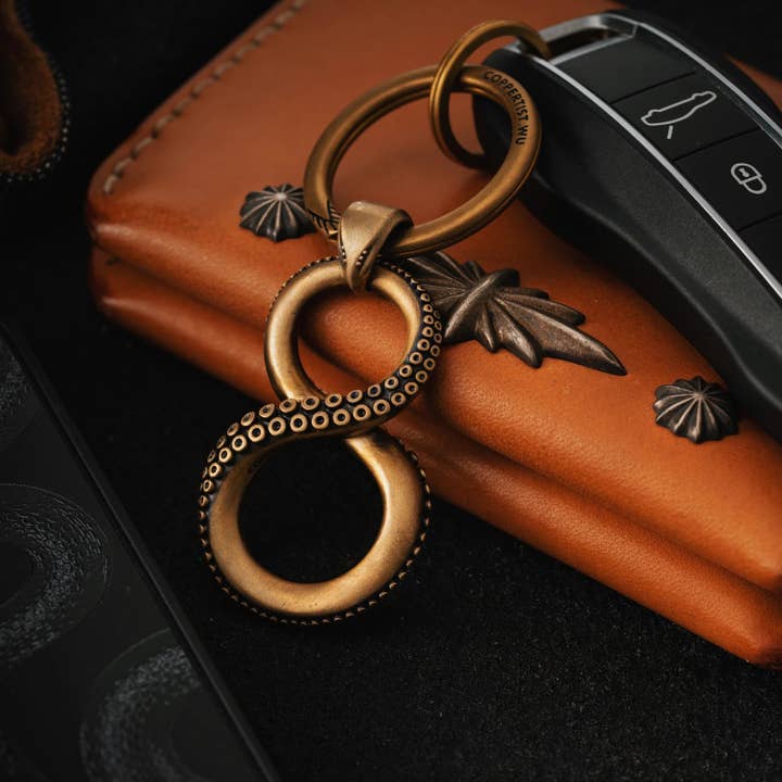 Coppertist.wu - Wholesale Sleutelhanger - Uniseks - Octopus Infinity Sleutelhanger【Verzending over 4 weken】1