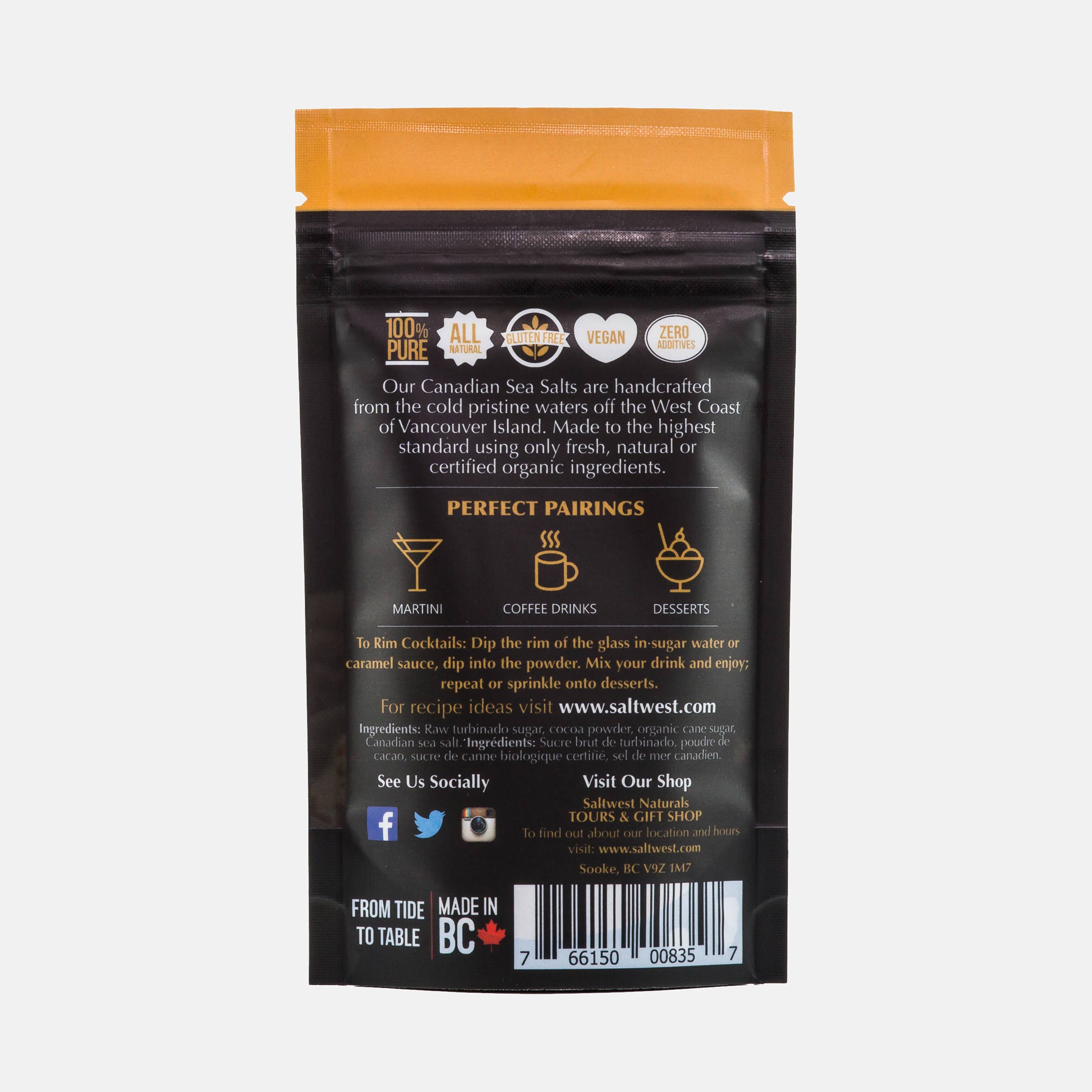 Saltwest Naturals - Wholesale Chocolade - Doos van 10 - Gezouten Karamel Chocolade 50g1