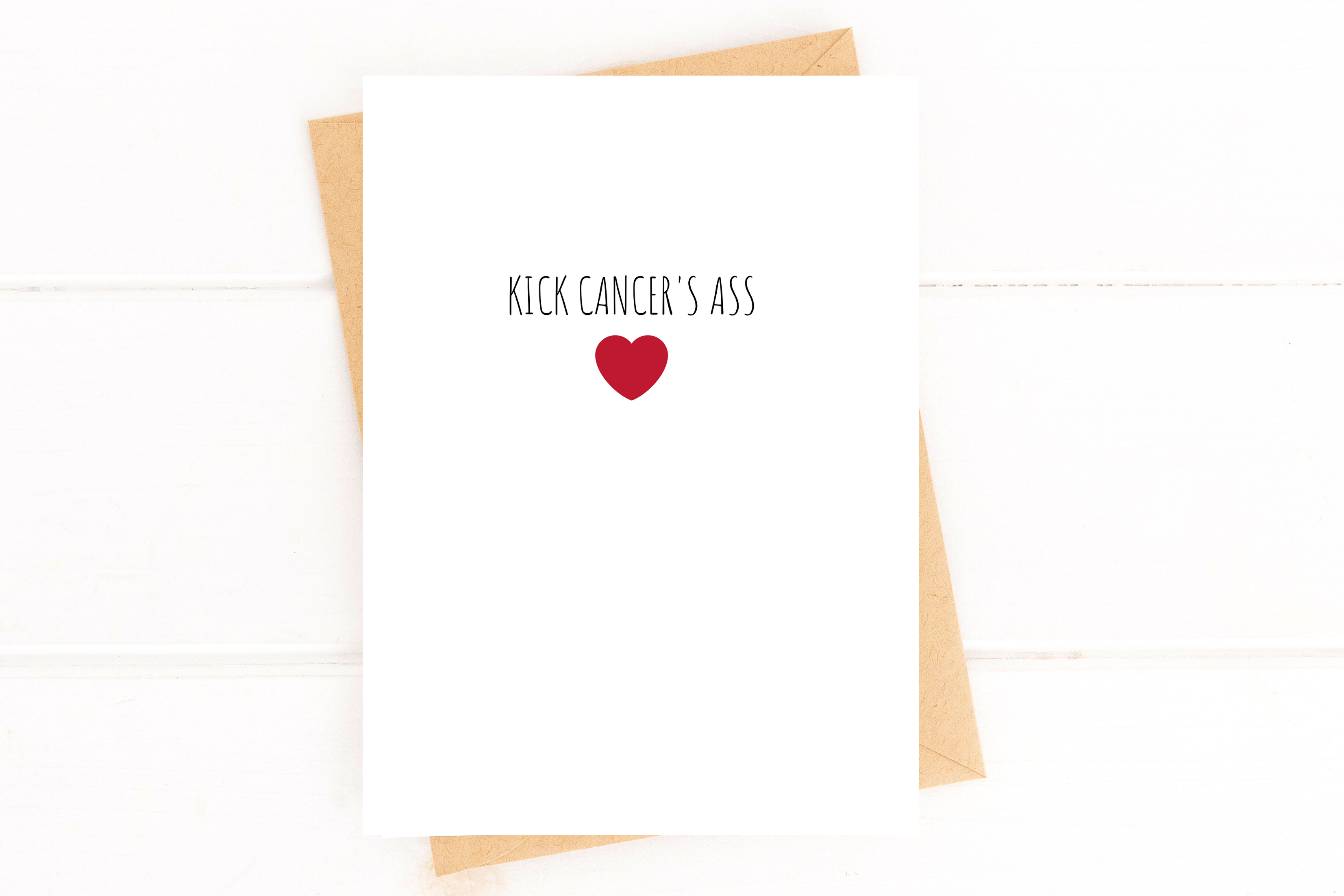 Five Dot Post - Wholesale Get Well Card - Kick Cancer's Ass Funny Cancer and Chemo Get Well Card1