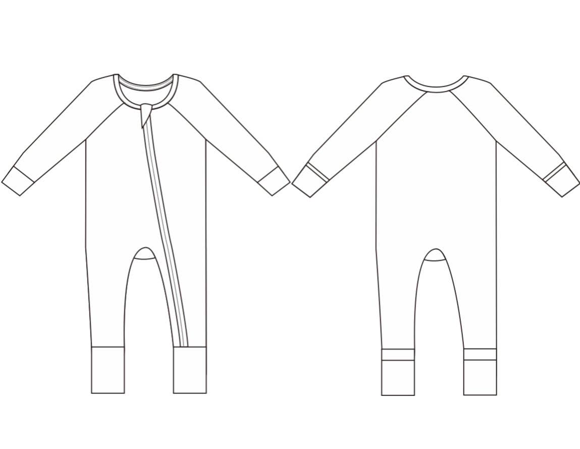 Sweet Bay Clothing - Venta al por mayor Pijama - Bebé - Mono con cremallera a cuadros azul/rojo1