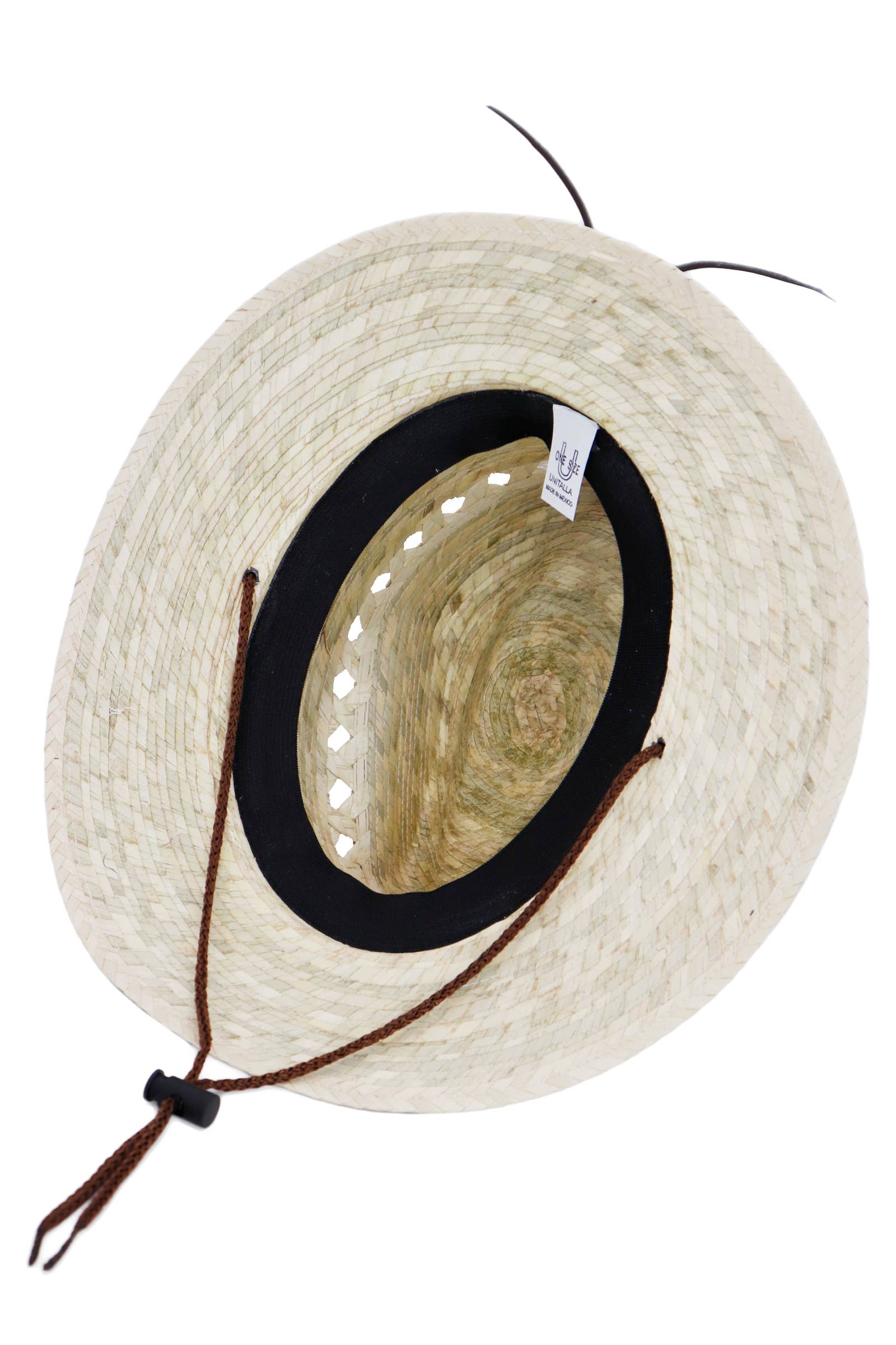 Cap Zone - Wholesale Straw Hat - Women's - Youths Tycoon Flat Palm Straw Lifeguard Hat - Vent3