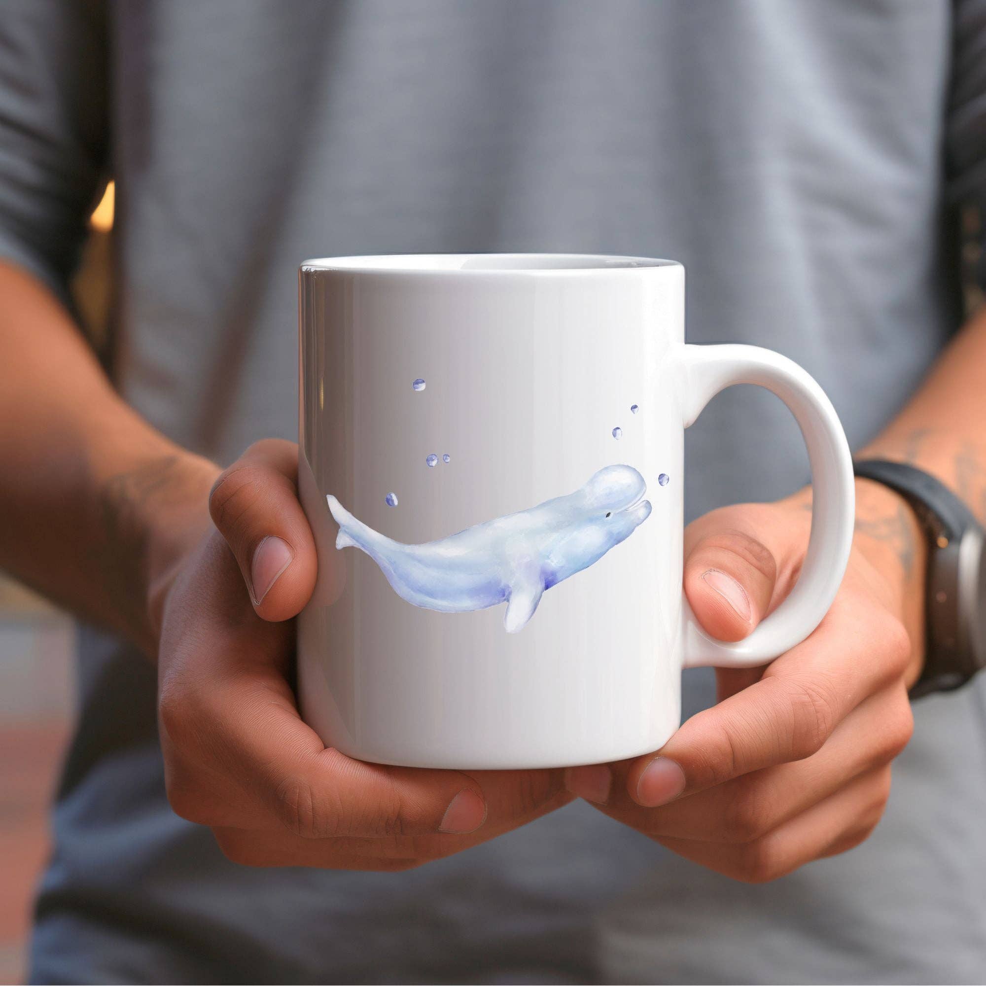 MerikaArt - Wholesale Coffee Mug - Beluga Whale Mug1