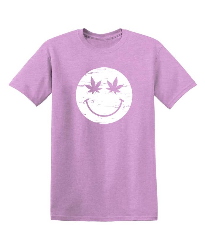 Feelin Good Tees - Wholesale Screen Printed T-Shirt - Unisex - Weed Smile Face15