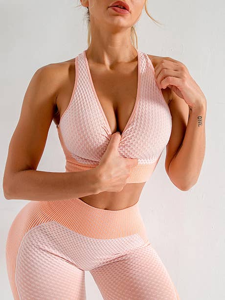 Seamless Cross Strap Halter Shockproof Sports Yoga Vest for wholesale by HIDDENBRAND