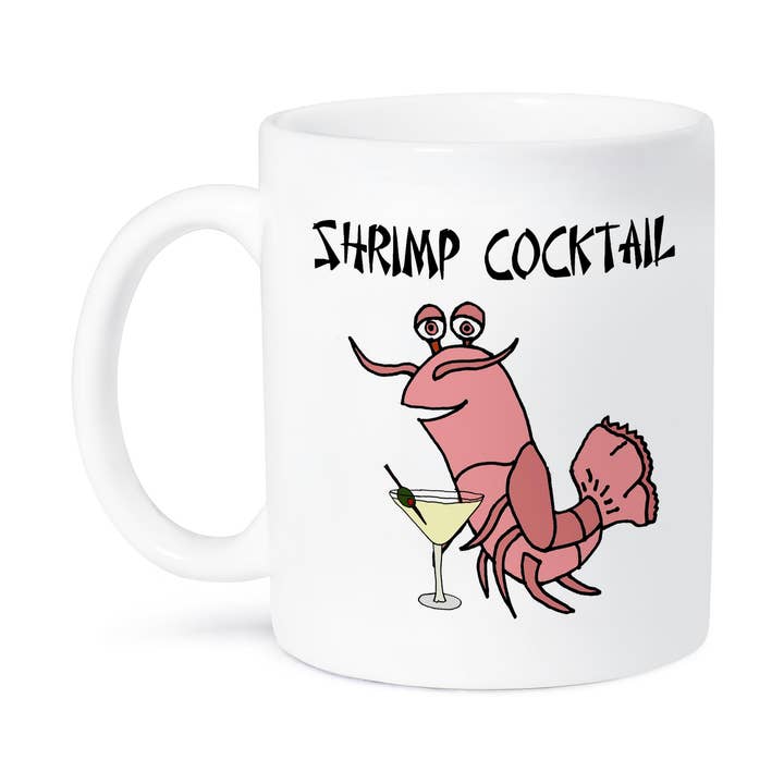 3dRose - Wholesale Coffee Mug - 3dRose, Funny Shrimp Drinking Martini Cocktail shrimp cocktail Pun, Mug8
