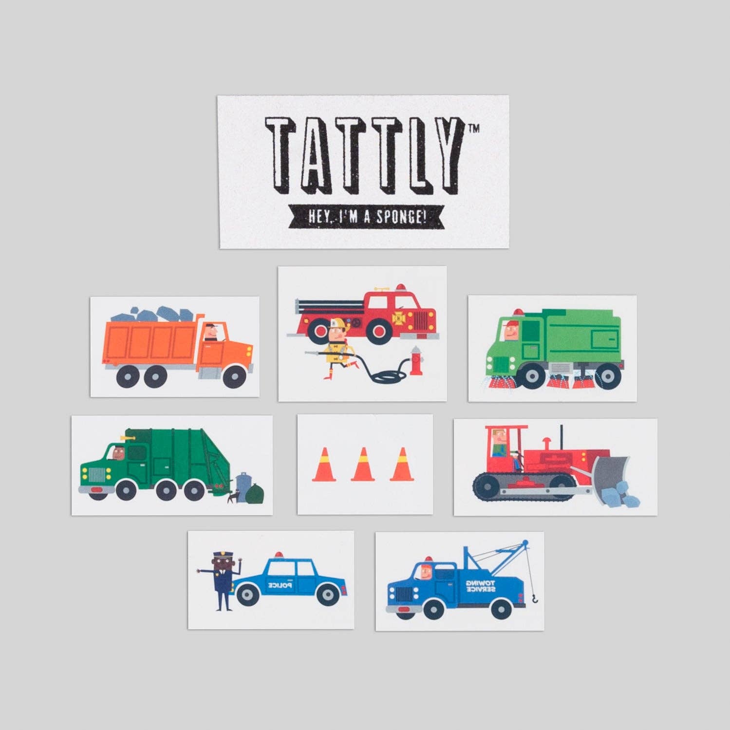 Tattly - Wholesale Temporary Tattoo - Kids - Traffic Tattoo Set3