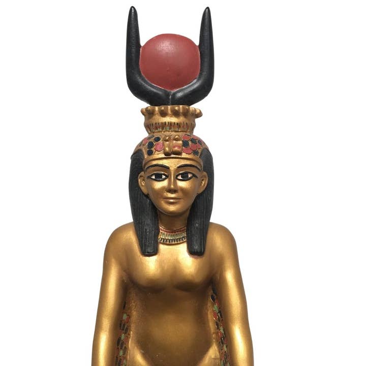Museum Wholesale Inc - Wholesale Decorative Figurine - Isis Egyptian Mother Goddess Protection Pose Golden Statue 9H1