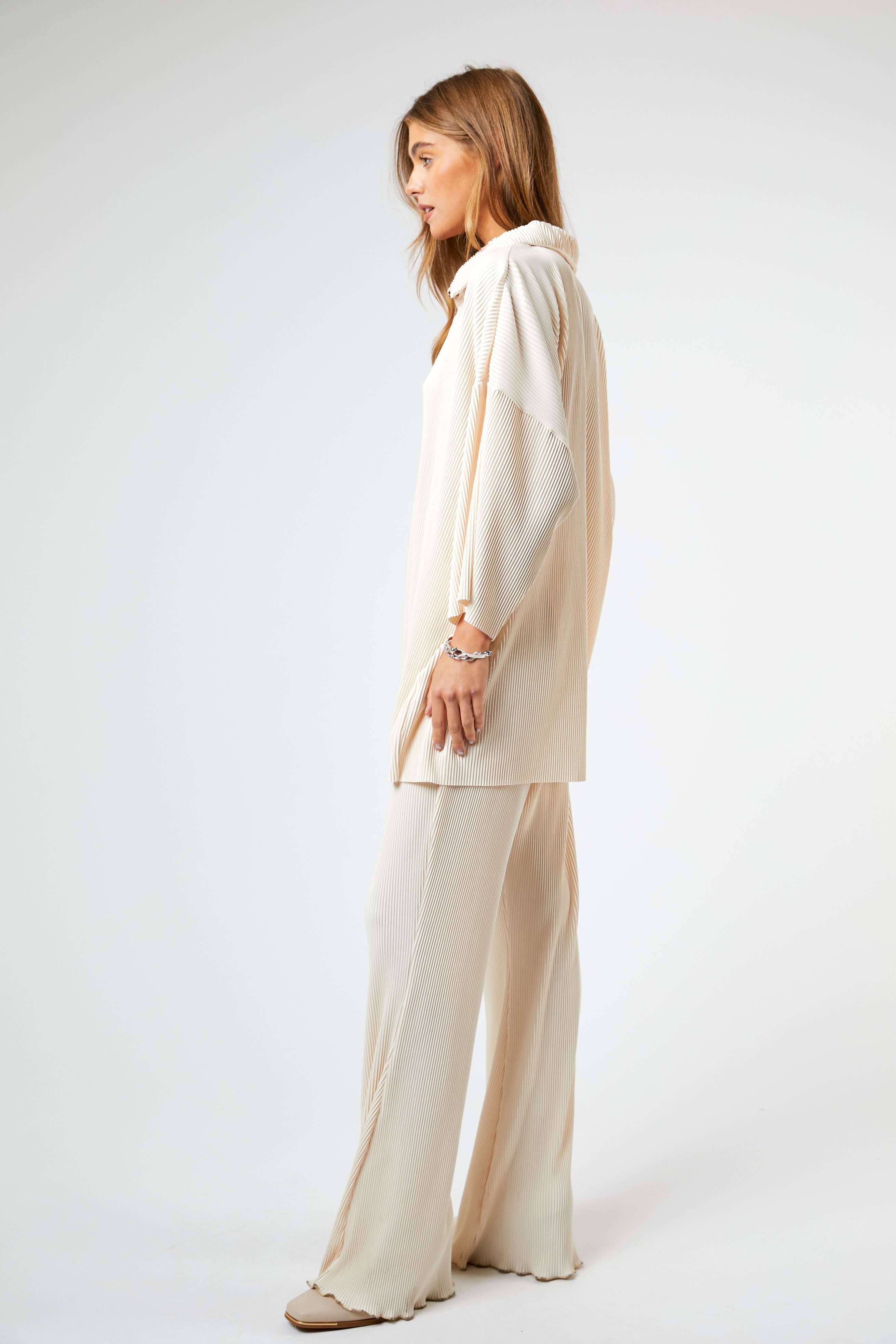 Davi & Dani - Wholesale Broek - Dames - BELBROEK MET GERIMPELDE PLOOIEN EN ELASTISCHE TAILLEBAND3