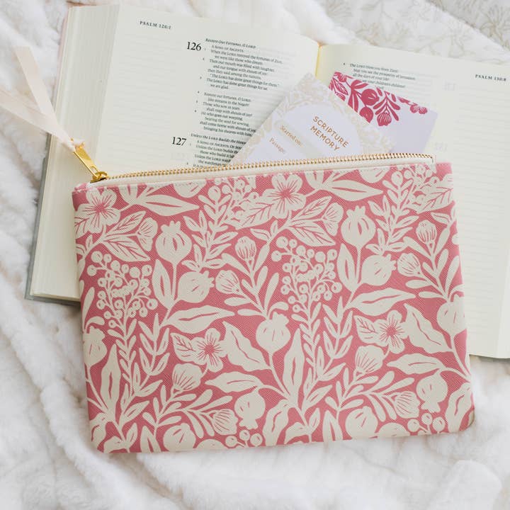 The Daily Grace Co - Wholesale Pouch - Women's - Laurel Accessory Pouch | Blossom Pink