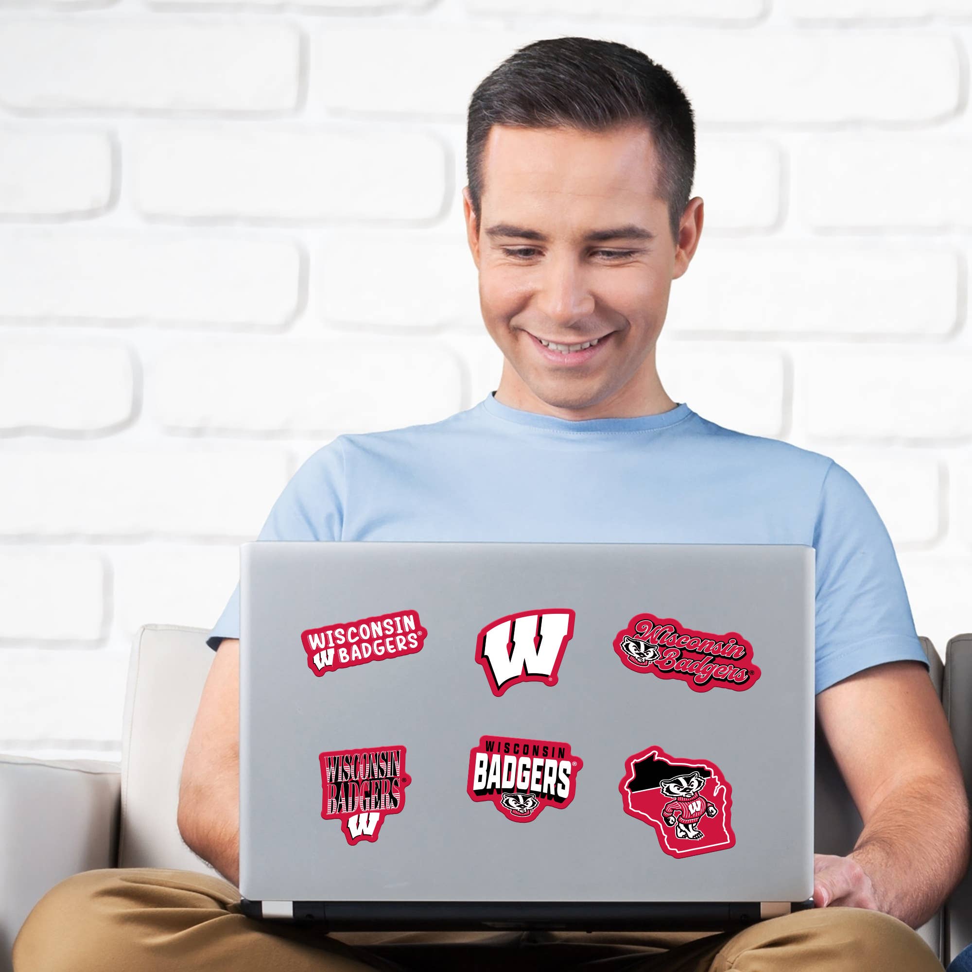 Rico Industries - Vente Breloque décorative pour voiture – unisexe - Ensemble de 6 autocollants NCAA Indiana Hoosiers3