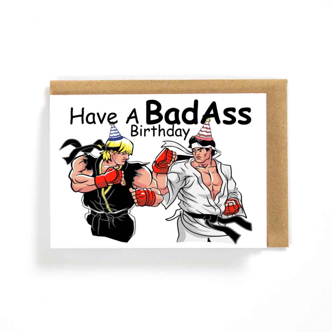 HotAvocado.com - Wholesale Verjaardagskaartje - Karate Kid Cobra Kai Bad Ass verjaardagskaart