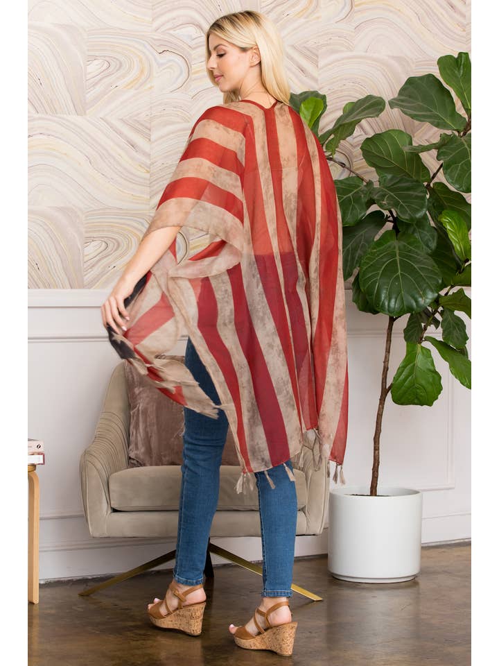 MYS Wholesale Inc - Wholesale Kimono - Women's - Vintage USA Flag Print Kimono4