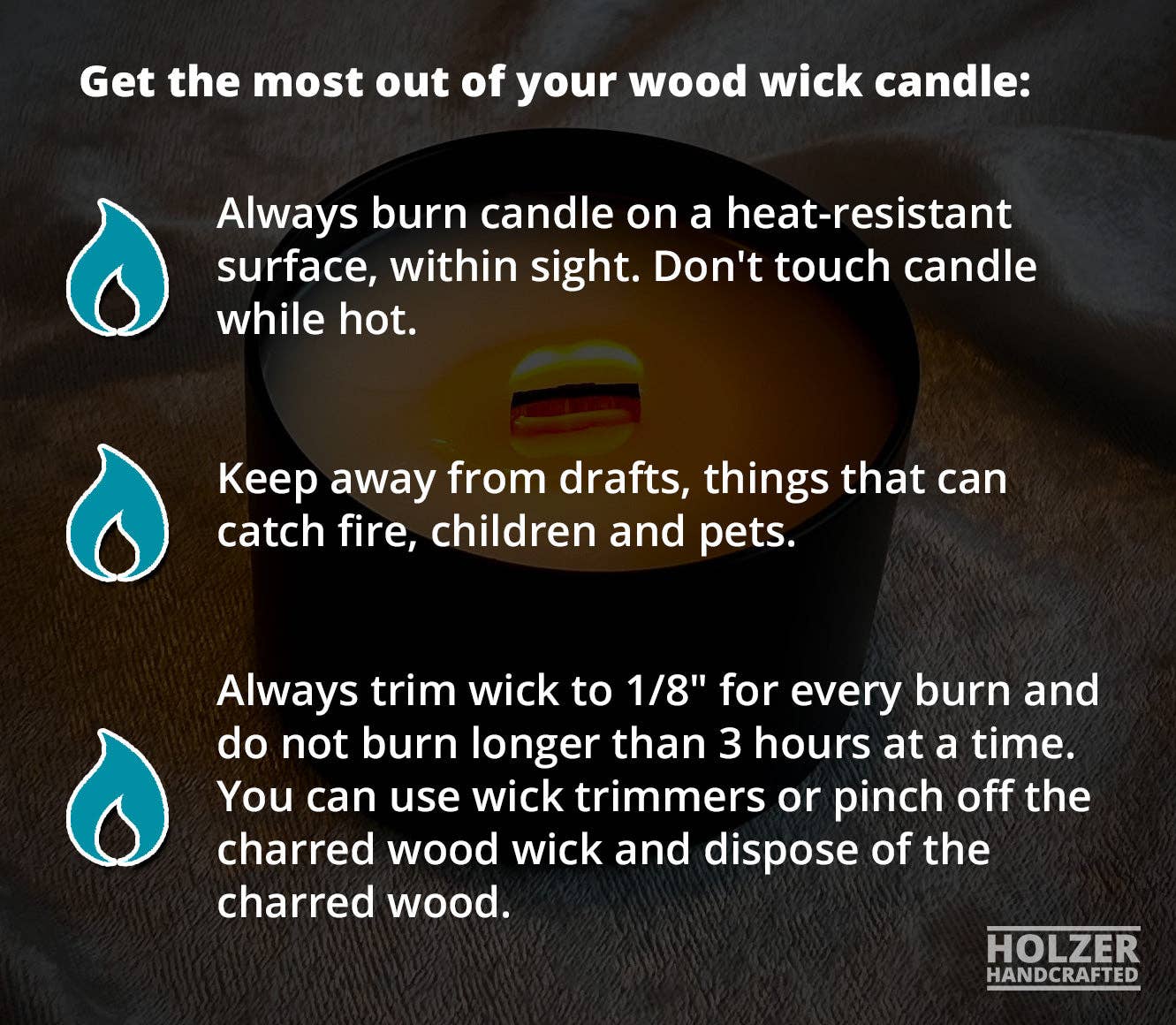 Holzer Handcrafted ® - Wholesale Jar/Filled Candle - Wood Wick Candle Sweet Maple Bark - Maple Chai + Vanilla Cream Scented | Natural | Hand-poured Coconut Soy Wax | 6 oz Modern Black Tin with Lid | Handmade | Non-toxic Phthalate-free Luxury Fragrance9