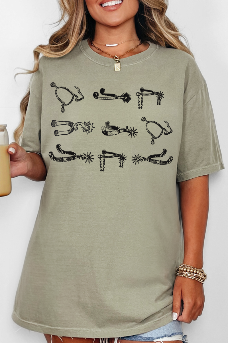 Wholesale Accessory Market - Wholesale Screen Printed T-Shirt - Women's - Boot Spurs Comfort Colors Adult Ring-Spun Cotton Tee10