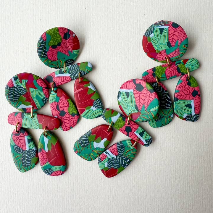 Noble Fawn Jewelry - Wholesale Dangle Earrings - Mural Earrings Tropics2