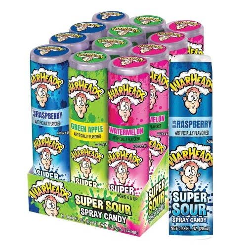 I Got Your Candy - Wholesale Boiled sweets - Warheads Super Sour Spray Candy .68oz - 12ct