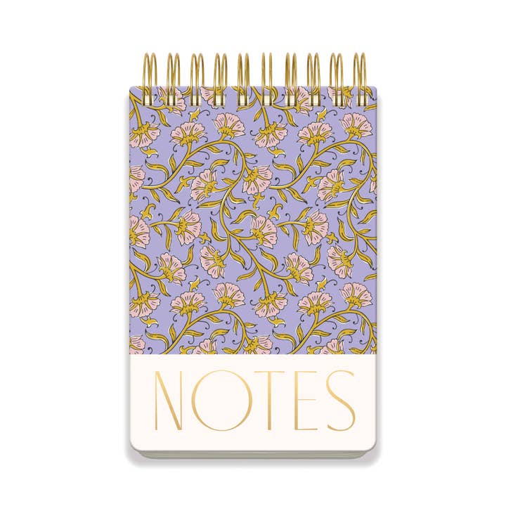 Designworks Ink Large Chunky Notepad - Purple Vintage Floral for wholesale by Designworks Collective