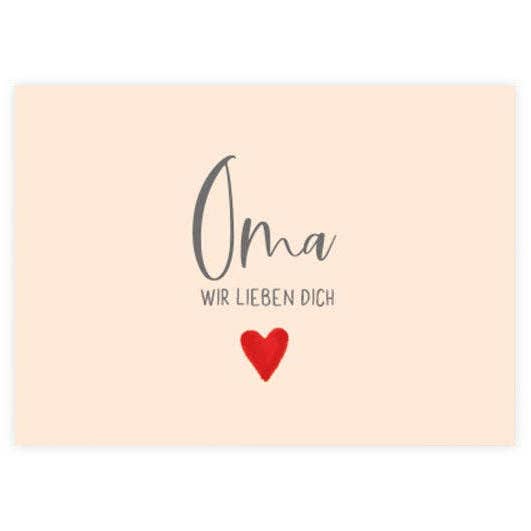 Postkort Bedstemor vi elsker dig | Familie for engroshandel hos Hey!Cards GmbH & Co. KG