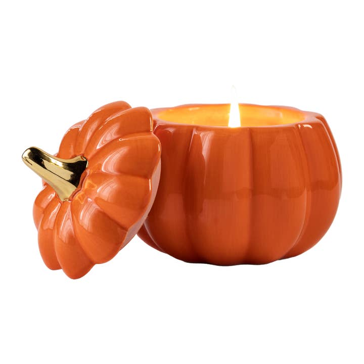 Pumpkin Candle With Gold Stem for wholesale by Mixture Home
