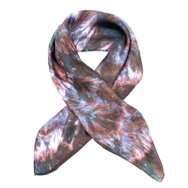 Sciarpa bandana in seta autunnale - AD30 per la vendita all'ingrosso da parte di Scarf Spree