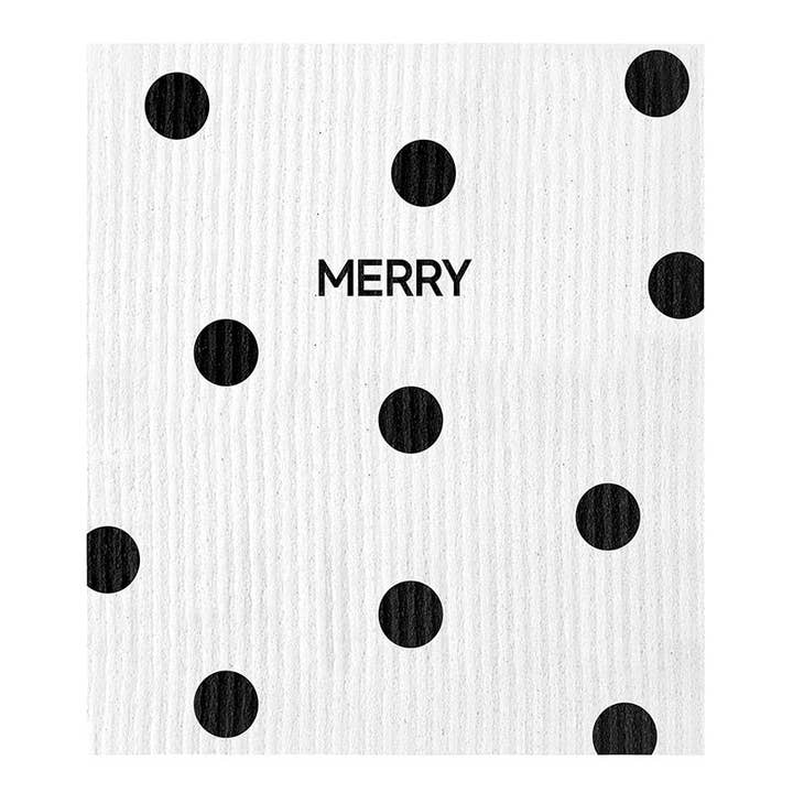 Organic Dish Cloth - Merry for wholesale by Santa Barbara Design Studio by Creative Brands
