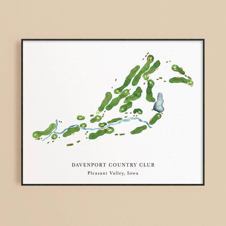 Davenport Country Club Golf Print for wholesale by ally aiken design