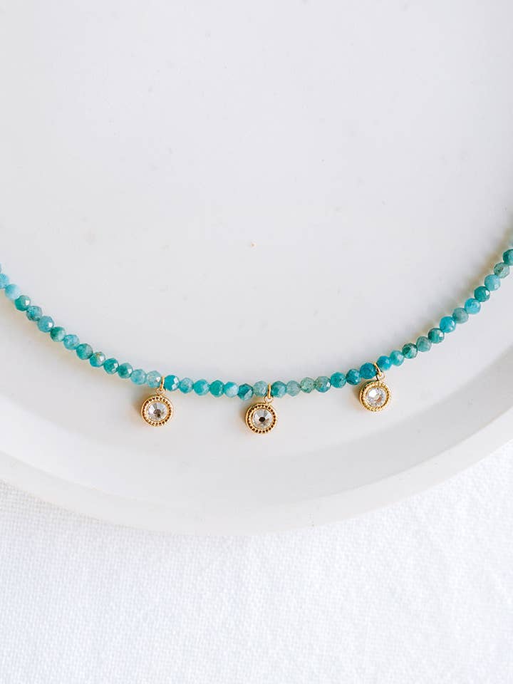Léa Necklace - Apatite for wholesale by SIKA BIJOUX