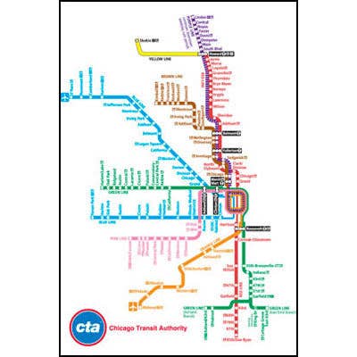 CTAGifts - Wholesale Magnet - CTA Map Magnet